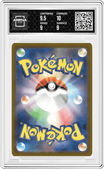Charizard ex from the 2023 Pokemon SV JPN set graded by Arena Club and given an overall grade of 9.5.