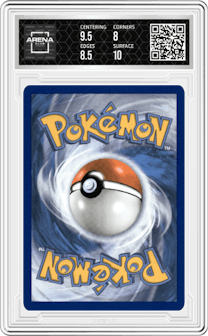 Pikachu from the 2022 Pokemon SWSH set graded by Arena Club and given an overall grade of 8.5.