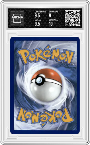 Mewtwo from the 2023 Pokemon SV set featuring a Ultra Premium Collection parallel graded by Arena Club and given an overall grade of 9.5.