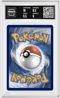 Hisuian Growlithe from the 2024 Pokemon SV set graded by Arena Club and given an overall grade of 9.