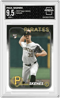 Paul Skenes from the 2024 Topps Update set graded by Arena Club and given an overall grade of 9.5.