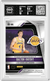 Dalton Knecht from the 2024-25 Panini Prizm set featuring a Blue Prizm parallel graded by Arena Club and given an overall grade of 9.5.
