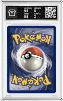 Mewtwo from the 1999 Pokemon set featuring a Movie Promo parallel graded by Arena Club and given an overall grade of 3.5.