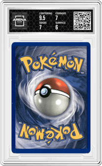 Jynx from the 1999 Pokemon set graded by Arena Club and given an overall grade of 6.5.
