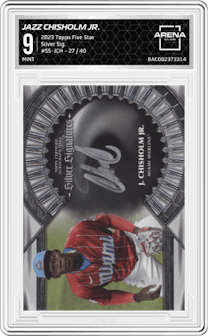 Jazz Chisholm Jr. from the 2023 Topps Five Star set graded by Arena Club and given an overall grade of 9.