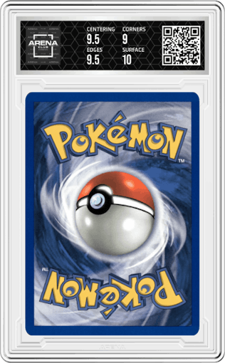 Misty's Poliwag from the 2000 Pokemon GH set graded by Arena Club and given an overall grade of 9.5.
