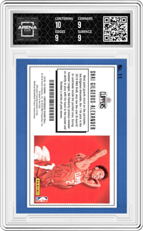 Shai Gilgeous-Alexander from the 2018-19 Panini Contenders set featuring a Retail parallel graded by Arena Club and given an overall grade of 9.5.