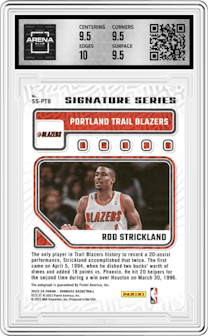 Rod Strickland from the 2023-24 Panini Donruss set graded by Arena Club and given an overall grade of 10.