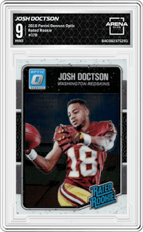Josh Doctson from the 2016 Panini Donruss Optic set graded by Arena Club and given an overall grade of 9.