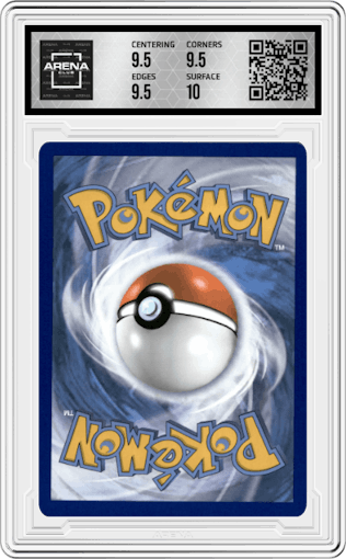 Charizard VMAX from the 2020 Pokemon SWSH set graded by Arena Club and given an overall grade of 10.