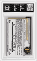 Paul Skenes from the 2024 Bowman set featuring a Orange Shimmer Refractor parallel graded by Arena Club and given an overall grade of 9.5.