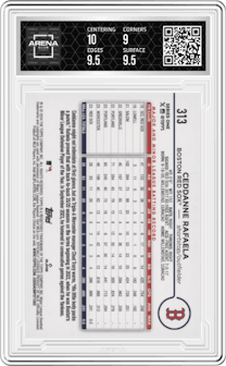 Ceddanne Rafaela from the 2024 Topps  set graded by Arena Club and given an overall grade of 9.5.