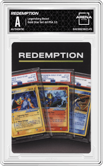 Redemption from the Legendary Beast set featuring a All PSA 10 parallel graded by Arena Club and given an overall grade of 0.