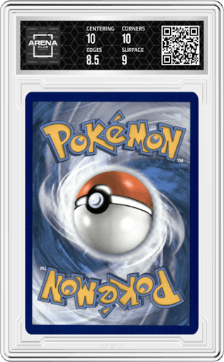 Celebi V from the 2021 Pokemon SWSH set graded by Arena Club and given an overall grade of 9.