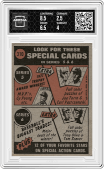 Roberto Clemente from the 1972 Topps set graded by Arena Club and given an overall grade of 3.