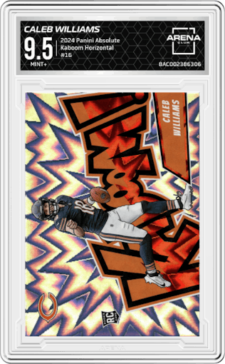 Caleb Williams  from the 2024 Panini Absolute set graded by Arena Club and given an overall grade of 9.5.