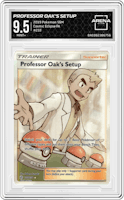 Professor Oak's Setup from the 2019 Pokemon S&M set graded by Arena Club and given an overall grade of 9.5.