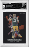 Jordan Love from the Panini Obsidian 2024 set graded by Arena Club and given an overall grade of 9.