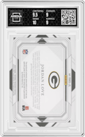 Jordan Love from the 2020 Panini National Treasures set graded by Arena Club and given an overall grade of 9.5.