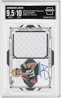 Jordan Love from the 2020 Panini National Treasures set graded by Arena Club and given an overall grade of 9.5.
