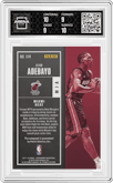 Bam Adebayo from the 2017-18 Panini Contenders set featuring a Cracked Ice parallel graded by Arena Club and given an overall grade of 9.5.