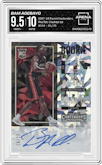 Bam Adebayo from the 2017-18 Panini Contenders set featuring a Cracked Ice parallel graded by Arena Club and given an overall grade of 9.5.