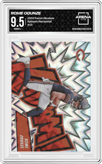 Rome Odunze from the 2024 Panini Absolute set graded by Arena Club and given an overall grade of 9.5.