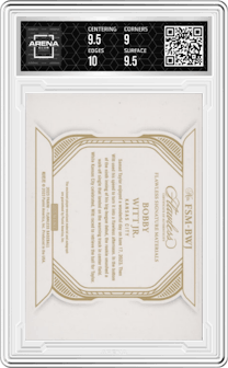 Bobby Witt Jr. from the 2023 Panini Flawless set graded by Arena Club and given an overall grade of 9.5.