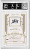 David Robinson from the 2022-23 Panini Flawless Collegiate set graded by Arena Club and given an overall grade of 9.