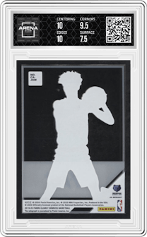 Ja Morant from the 2019-20 Panini Clearly Donruss set graded by Arena Club and given an overall grade of 8.