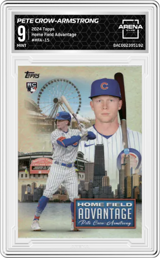 Pete Crow-Armstrong from the 2024 Topps  set graded by Arena Club and given an overall grade of 9.