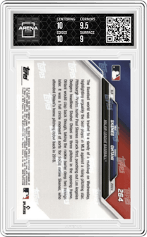 Paul Skenes/Shohei Ohtani  from the 2024 Topps Now set graded by Arena Club and given an overall grade of 9.5.