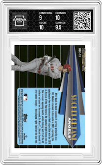 Shohei Ohtani from the 2021 Topps Chrome Update   set graded by Arena Club and given an overall grade of 9.5.