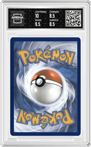 Glimmora from the 2023 Pokemon SV set graded by Arena Club and given an overall grade of 9.