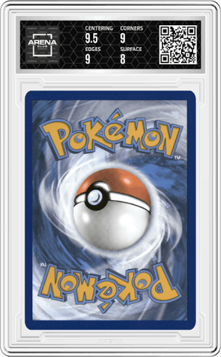 Mimikyu from the 2023 Pokemon SV set graded by Arena Club and given an overall grade of 8.5.