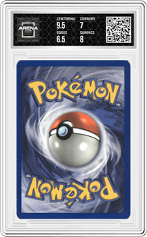 Paras from the 1999 Pokemon set graded by Arena Club and given an overall grade of 7.