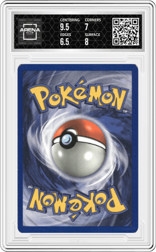 Paras from the 1999 Pokemon set graded by Arena Club and given an overall grade of 7.