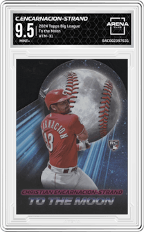 Christian Encarnacion-Strand  from the 2024 Topps Big League set graded by Arena Club and given an overall grade of 9.5.