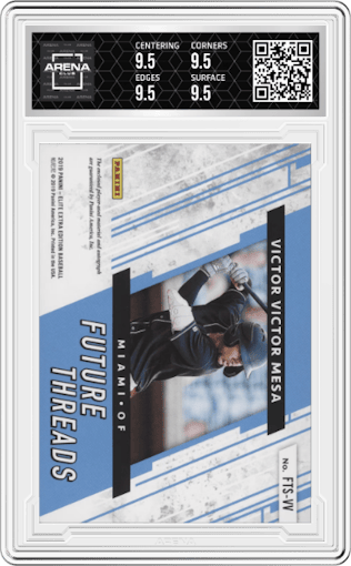 Victor Victor Mesa from the 2019 Panini Elite Extra Edition set graded by Arena Club and given an overall grade of 9.5.