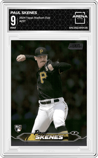 Paul Skenes from the 2024 Topps Stadium Club set graded by Arena Club and given an overall grade of 9.
