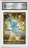 Mew from the 2021 Pokemon SWSH set graded by Arena Club and given an overall grade of 10.
