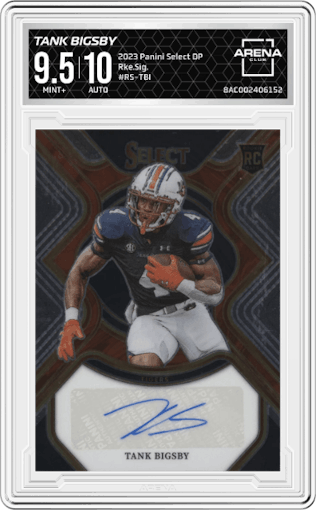 Tank Bigsby from the 2023 Panini Select Draft Picks set graded by Arena Club and given an overall grade of 9.5.