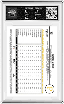  Oneil Cruz from the 2024 Topps  set featuring a All-Star Game parallel graded by Arena Club and given an overall grade of 9.5.
