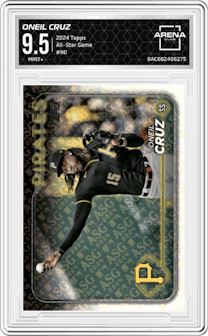  Oneil Cruz from the 2024 Topps  set featuring a All-Star Game parallel graded by Arena Club and given an overall grade of 9.5.