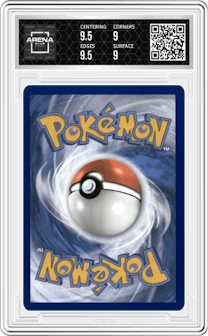 Pidgeot EX from the 2023 Pokemon SV set graded by Arena Club and given an overall grade of 9.5.