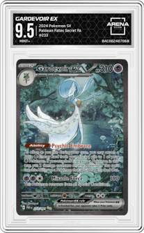 Gardevoir ex from the 2024 Pokemon SV set graded by Arena Club and given an overall grade of 9.5.
