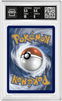 Eevee from the 2024 Pokemon SV set graded by Arena Club and given an overall grade of 9.5.