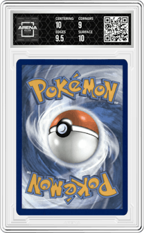 Scizor from the 2023 Pokemon SV set graded by Arena Club and given an overall grade of 9.5.
