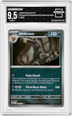 Umbreon from the 2025 Pokemon SV set featuring a Master Ball parallel graded by Arena Club and given an overall grade of 9.5.