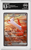 Latias ex from the 2024 Pokemon SV set graded by Arena Club and given an overall grade of 9.5.